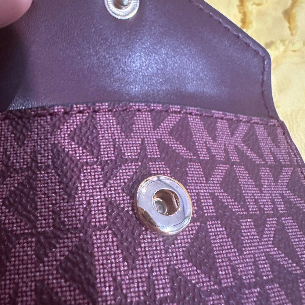Michael Kors Plum Monogram Coin wallet - Picture 7 of 8